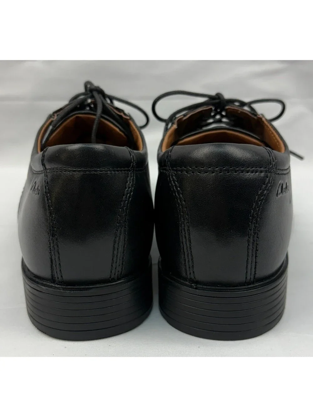 Clarks Collection Tilden Walk Men's 10.5M Black Leather Dress Shoes